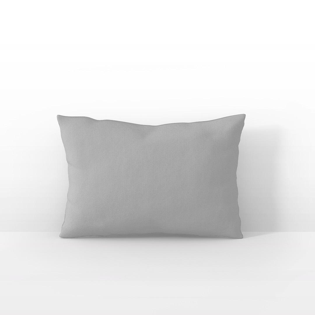 Fronha Avulsa 50cm x 70cm Lisa Malha 100% Algodão Cinza Arrumadinho Enxovais